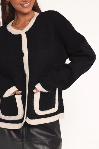 Contrast Hem Cardigan